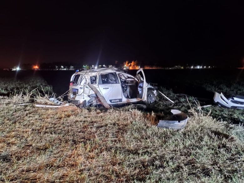 Tres lesionados tras un vuelco sobre la Ruta 8