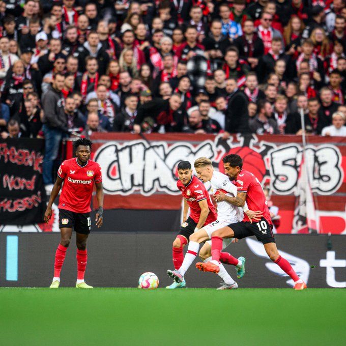 Exequiel Palacios con partido completó en Alemania