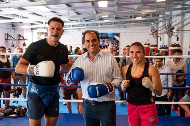 Nuevo Gimnasio “Boxeo 11”: Merino y Sasso resaltaron la importancia de contar con este espacio.