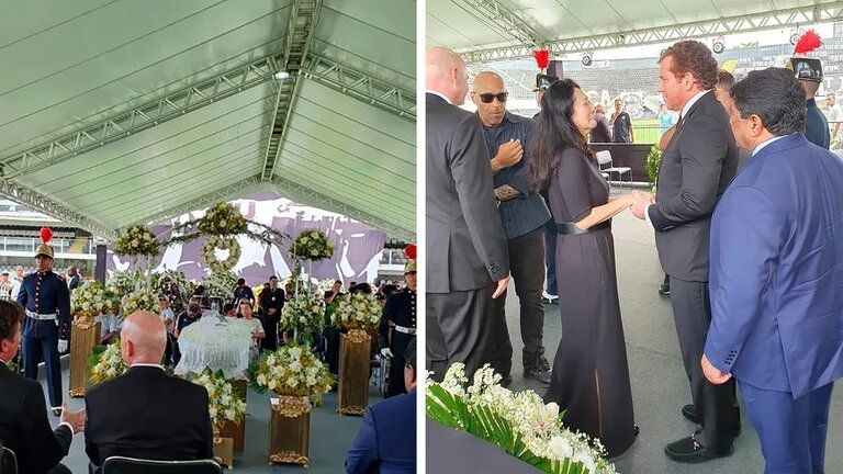 La despedida a Pelé: el presidente Lula pasó por el funeral para darle el último adiós a la leyenda de Brasil