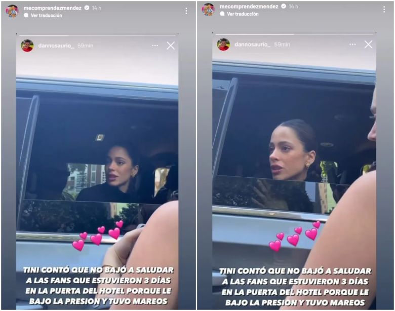 Tini Stoessel recibió un reclamo de sus fans porque no saludó y dio detalles de su salud