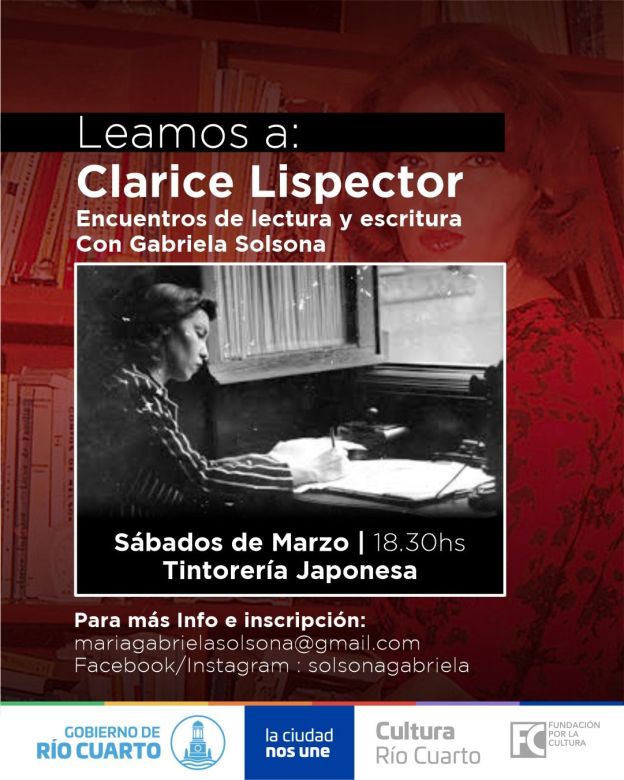 Llega un destacado ciclo de lectura y escritura “Leamos a Clarice Lispector” 