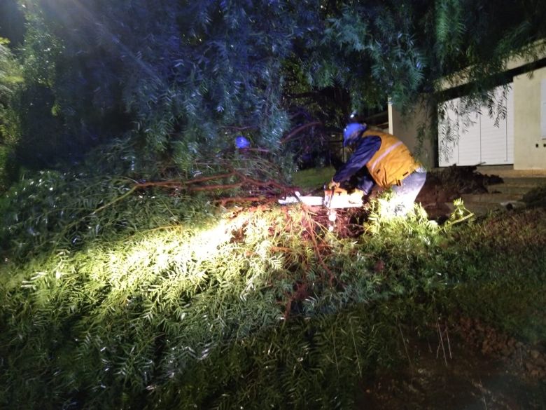 Más de 30 personas fueron asistidas en distintos sectores por el temporal