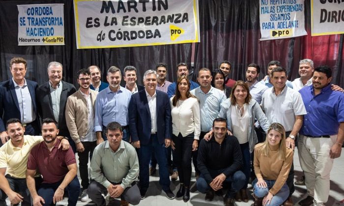 Dirigentes del PRO realizaron un acto en apoyo a la candidatura de Martín Llaryora gobernador 2023