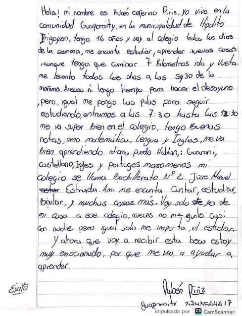 Vive en una aldea de Misiones y tiene un sueño, llegar a la Universidad