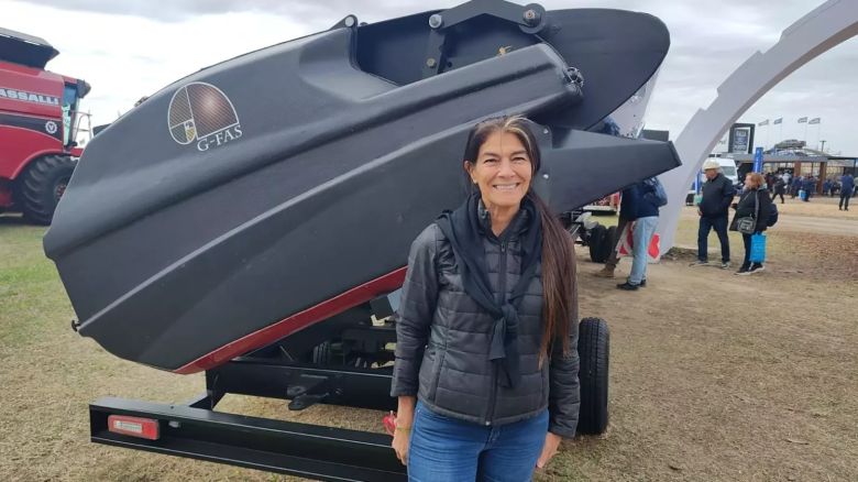 Una emprendedora argentina desarrolló el primer cabezal ultraliviano que beneficia a la siembra directa