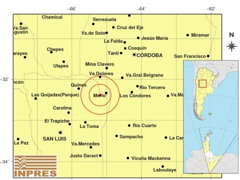 Merlo tembló y se sintió en Río Cuarto