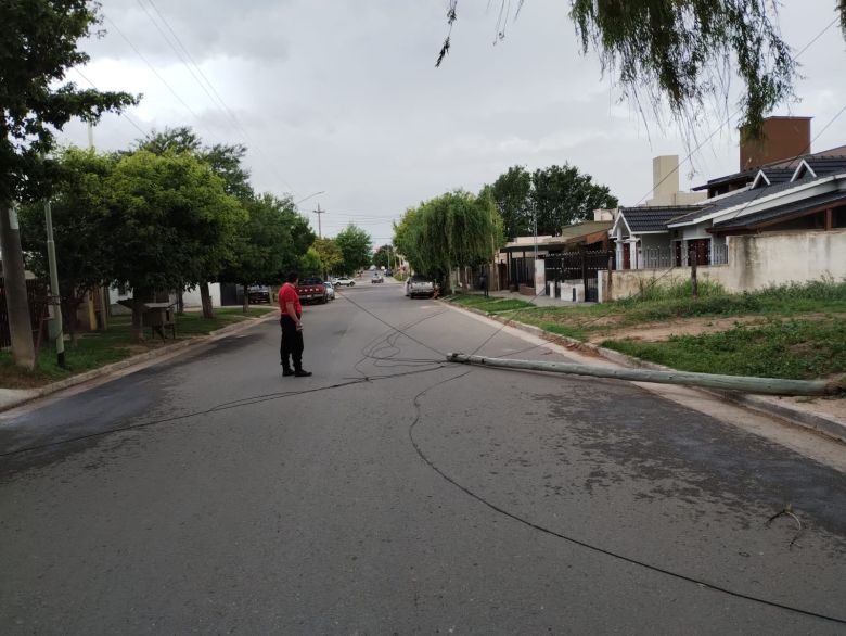 La tormenta que pasó por la ciudad afectó con intensidad a barrio Alberdi