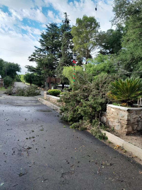 El Chacay sufrió una fuerte tormenta el último fin de semana