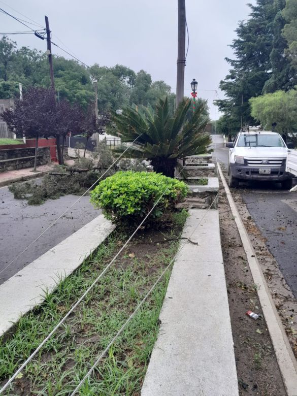 El Chacay sufrió una fuerte tormenta el último fin de semana