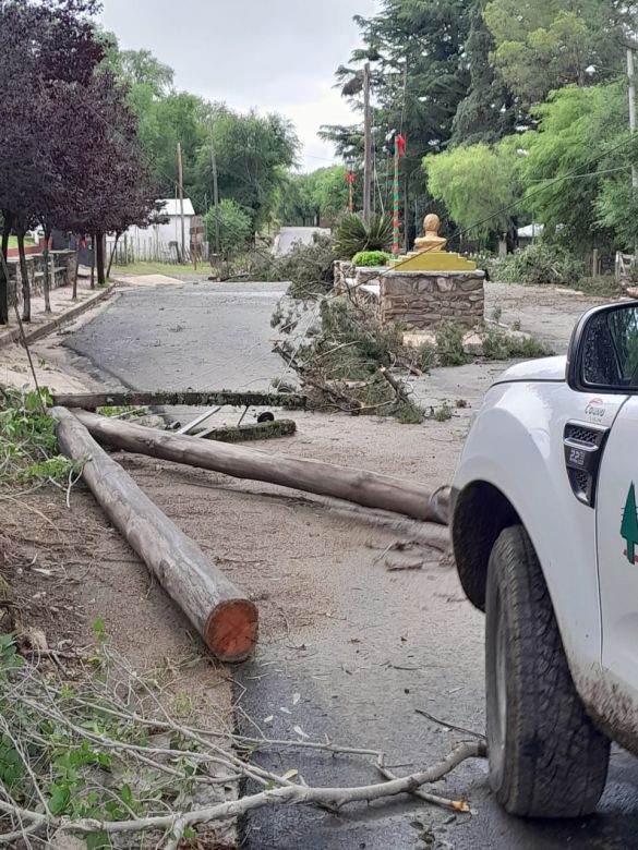 El Chacay sufrió una fuerte tormenta el último fin de semana