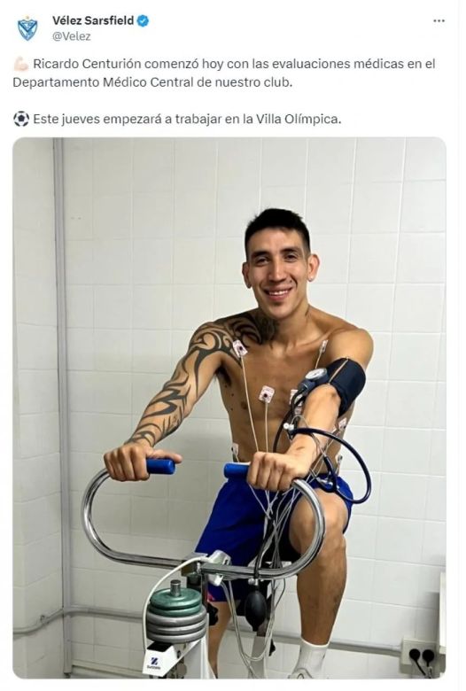 Ricardo Centurión se presentó en Vélez