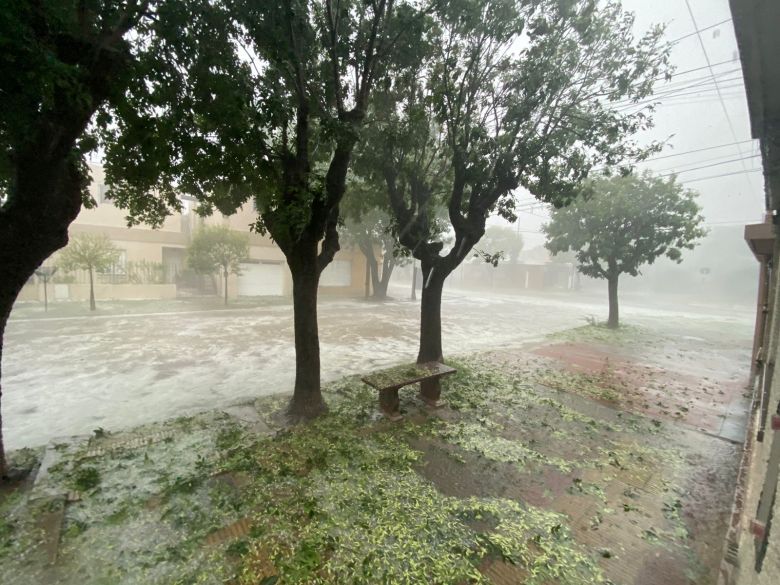 Temporal y granizada en Río Cuarto y región 