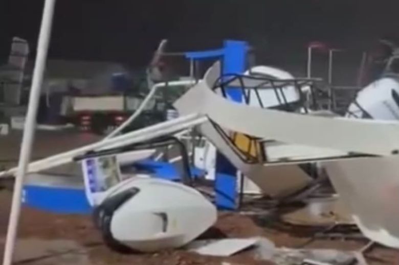 La tormenta provocó destrozos en San Nicolás y arremetió contra el predio de Expoagro