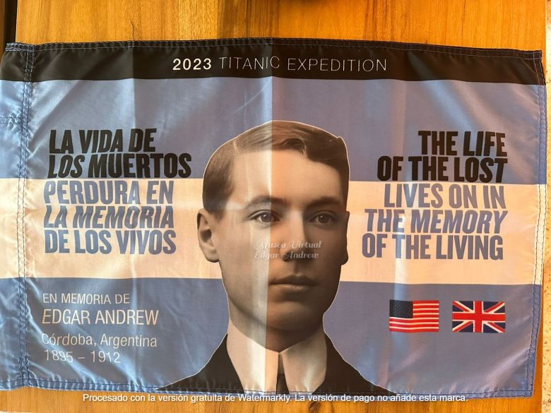 Viajaron hasta la zona del hundimiento del Titanic y le rindieron homenaje al argentino que murió en la tragedia