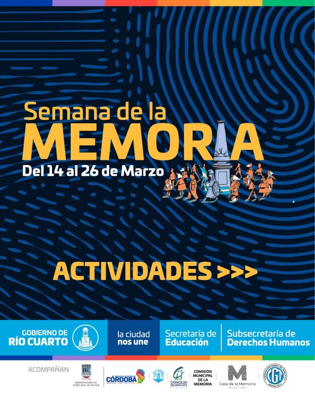 Semana de la Memoria: anticipan una amplia grilla de actividades