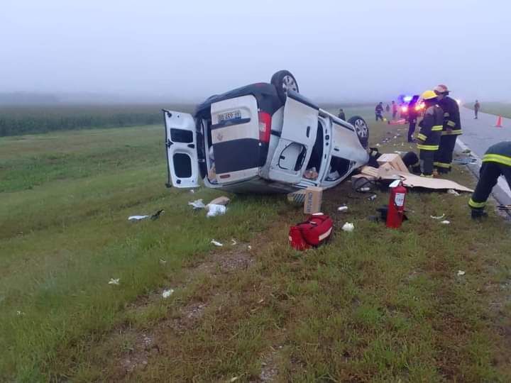 Los Cóndores: un utilitario chocó por alcance a otro vehículo en ruta 36