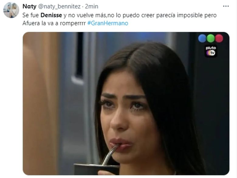 Denisse volvió a ser eliminada de “Gran Hermano” y estallaron los memes