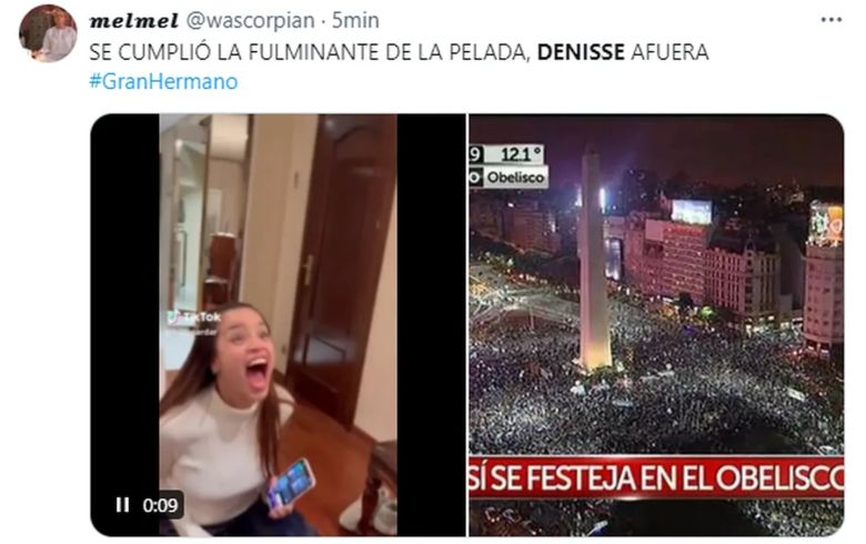 Denisse volvió a ser eliminada de “Gran Hermano” y estallaron los memes