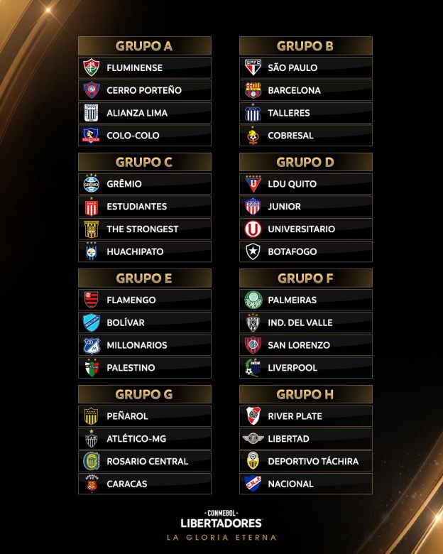 Sorteo de la Copa Libertadores y Sudamericana 2024