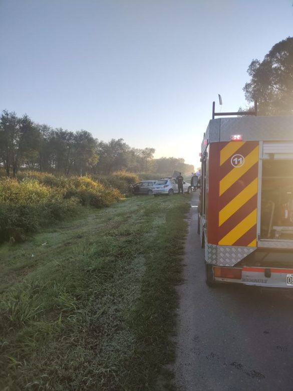 Fuerte choque en Ruta 158 con 3 mujeres heridas de gravedad