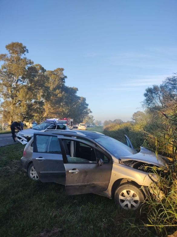 Fuerte choque en Ruta 158 con 3 mujeres heridas de gravedad