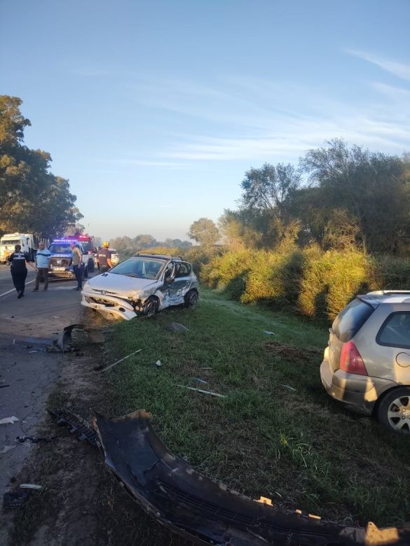 Fuerte choque en Ruta 158 con 3 mujeres heridas de gravedad