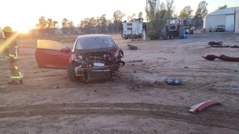 Volcó un automóvil en la ruta 8 cerca de Holmberg