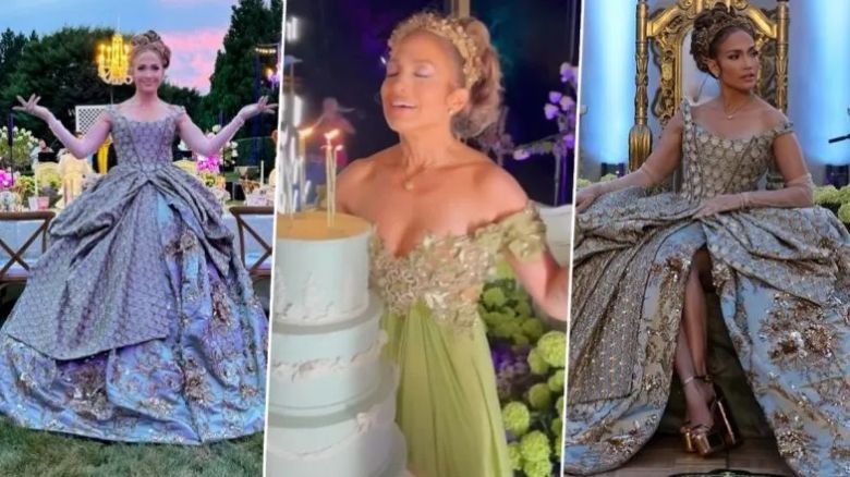 Sin Ben Affleck y al estilo “Bridgerton”: así fue la impactante fiesta de cumpleaños de Jennifer Lopez