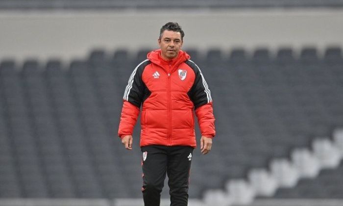 Con Pezzella a la par, Gallardo tuvo su primer entrenamiento en su vuelta a River