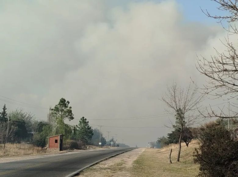 Por incendios cortaron el tránsito en la ruta 1, en cercanías de Cortaderas 