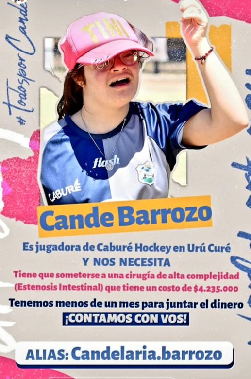 "Todos con Cande Barrozo": La campaña para ayudar a una joven que debe someterse a una cirugía que cuesta $4.235.000