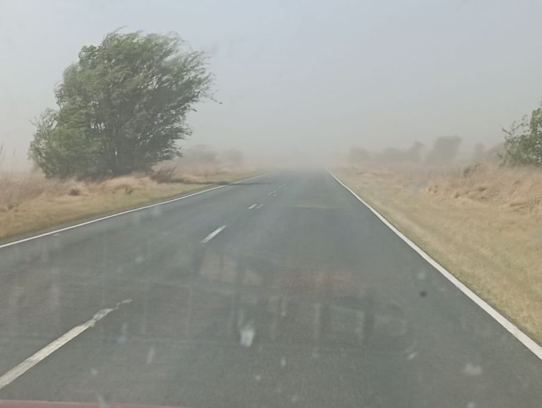 Peligro extremo en las rutas del sur cordobés  por el fuerte viento 