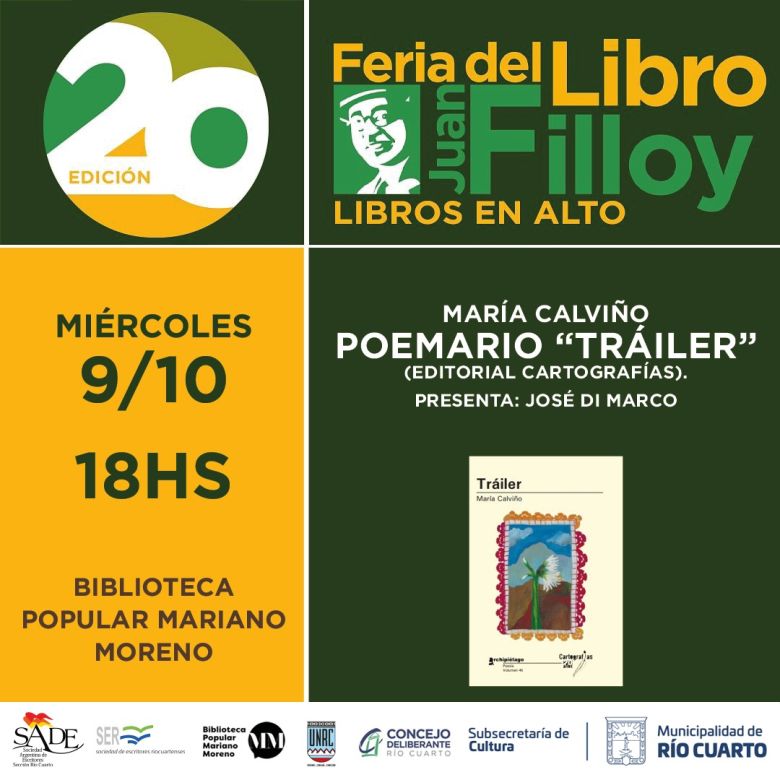 Grilla de Actividades de la Feria del Libro para este miércoles