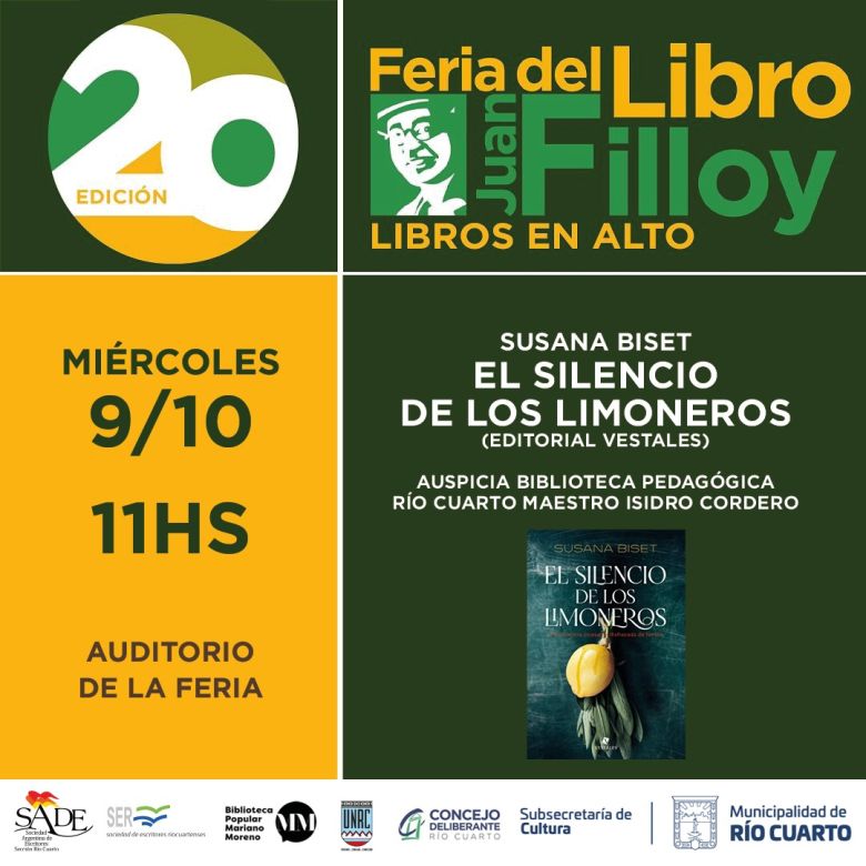 Grilla de Actividades de la Feria del Libro para este miércoles