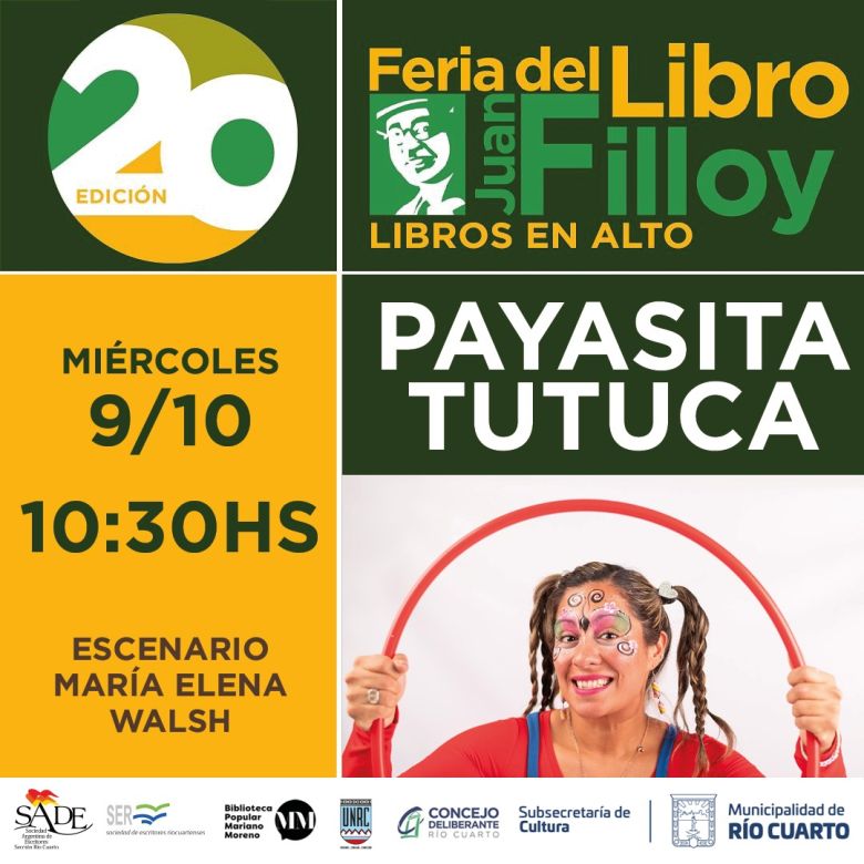 Grilla de Actividades de la Feria del Libro para este miércoles