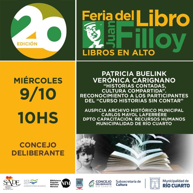 Grilla de Actividades de la Feria del Libro para este miércoles