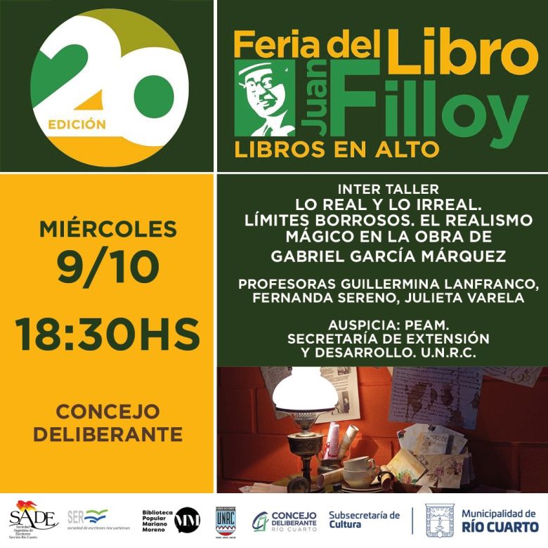 Grilla de Actividades de la Feria del Libro para este miércoles