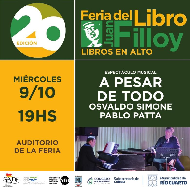 Grilla de Actividades de la Feria del Libro para este miércoles