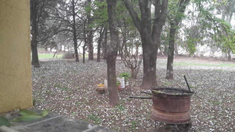 Cayó granizo en el sur de Córdoba