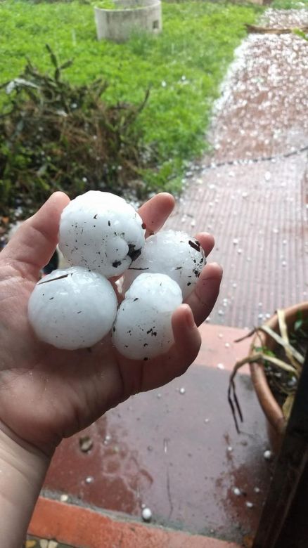 Cayó granizo en el sur de Córdoba