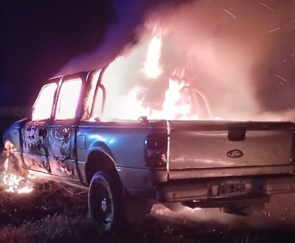 Jovita: robó una camioneta, la quemó en la ruta y volvió caminando