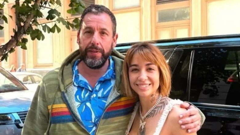 María Becerra se mostró junto a Adam Sandler por una curiosa razón: "Cumplí un sueño"