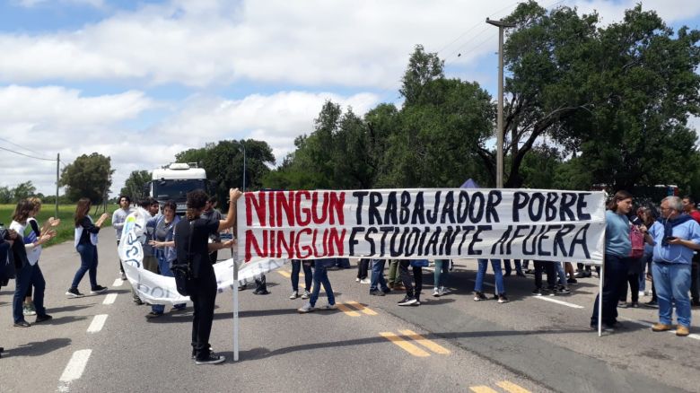 Corte de ruta frente al Campus para visibilizar la crisis universitaria