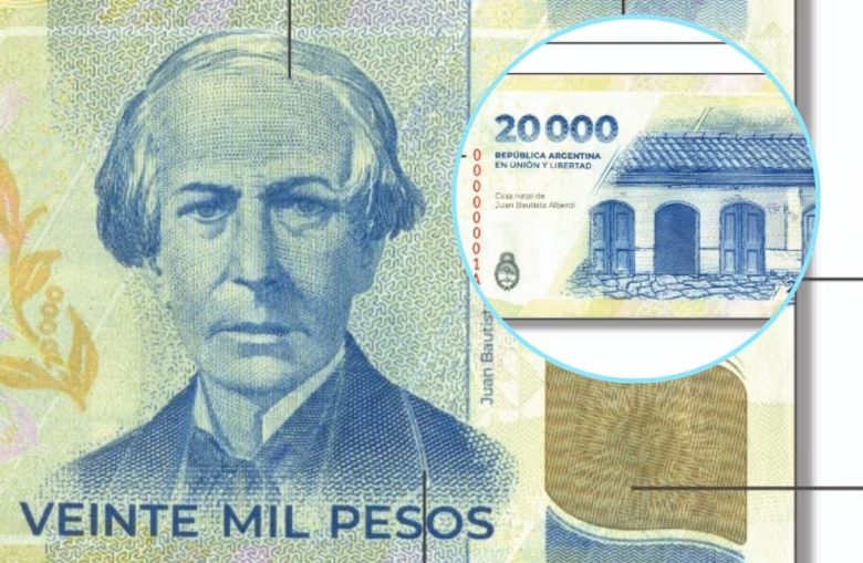 Empieza a circular el nuevo billete de $ 20 mil: cómo es y qué medidas de seguridad tiene