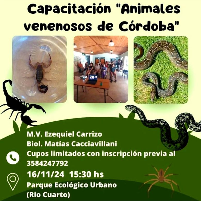 Capacitación sobre animales venenosos de Córdoba