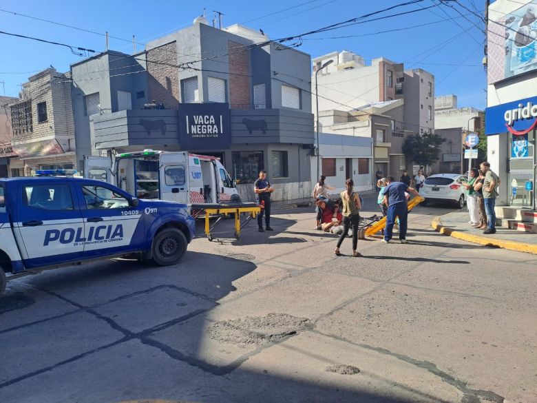 Siniestro vial en el microcentro de la ciudad