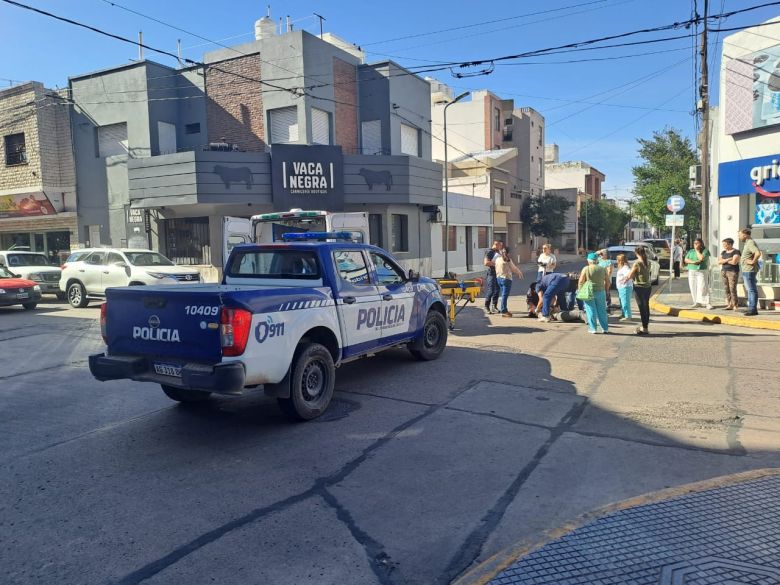 Siniestro vial en el microcentro de la ciudad